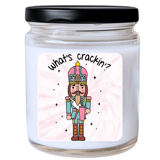 WS -  What's Crackin' Candle - Funny Christmas Gift, Unique Holiday Candle, Many Scents Available