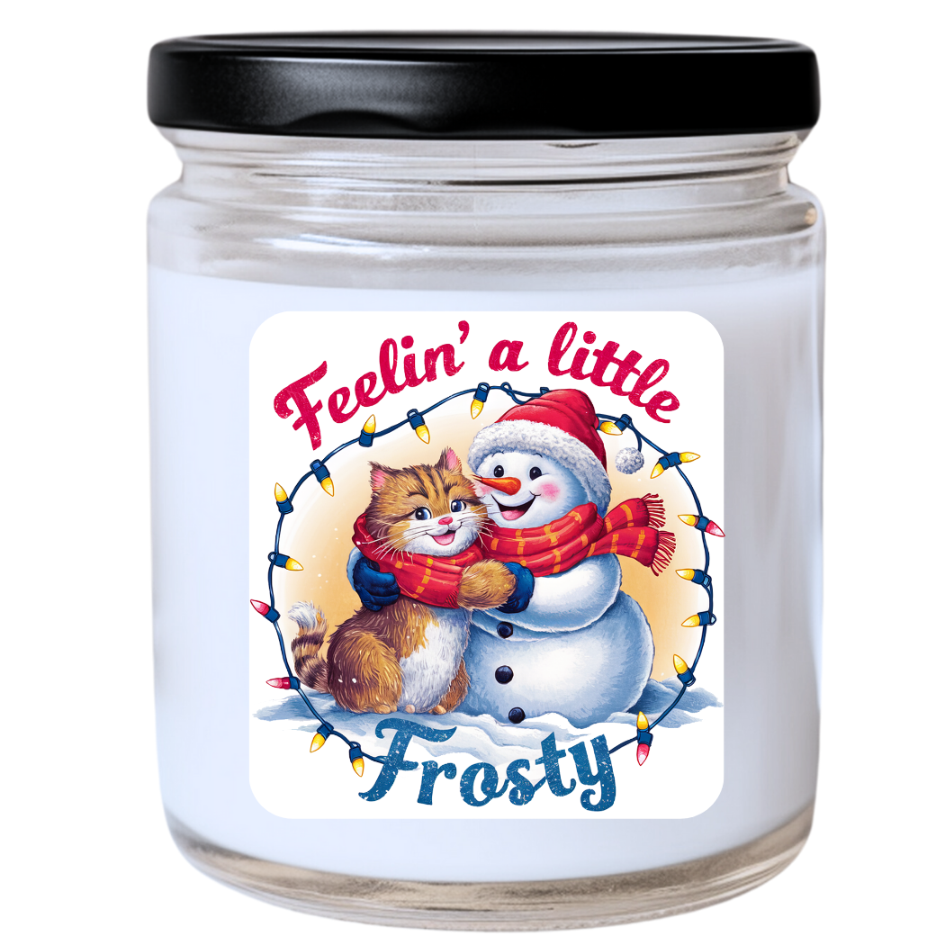 WS -  Feelin' a Little Frosty Candle - Funny Christmas Gift, Unique Holiday Candle, Many Scents Available