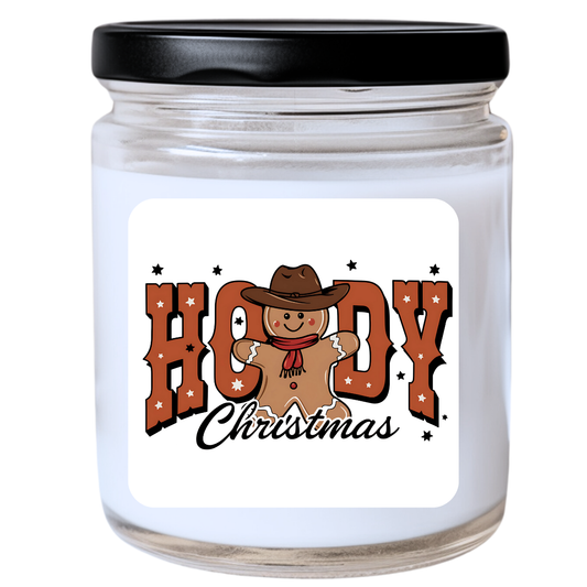 WS -  Howdy Christmas Candle - Funny Holiday Gift, Unique Christmas Candle, Western & Festive, Many Scents Available
