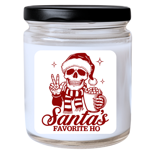 WS -  Santa’s Favorite Ho Candle - Funny Christmas Gift, Unique Holiday Candle, Bold & Festive, Many Scents Available