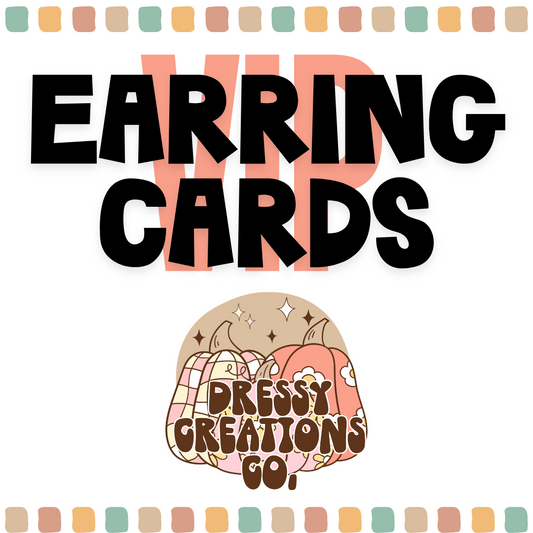 CUSTOM - Dangle Earring Display Cards (Pack/100)