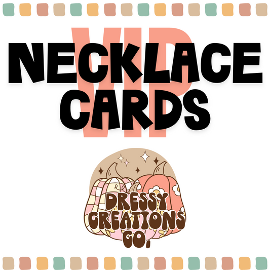 CUSTOM - Necklace Display Cards (Pack/100)