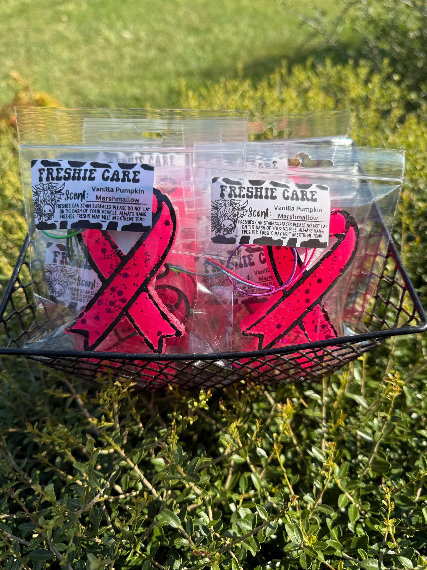 Breast Cancer Awareness Ribbon Petite Freshies