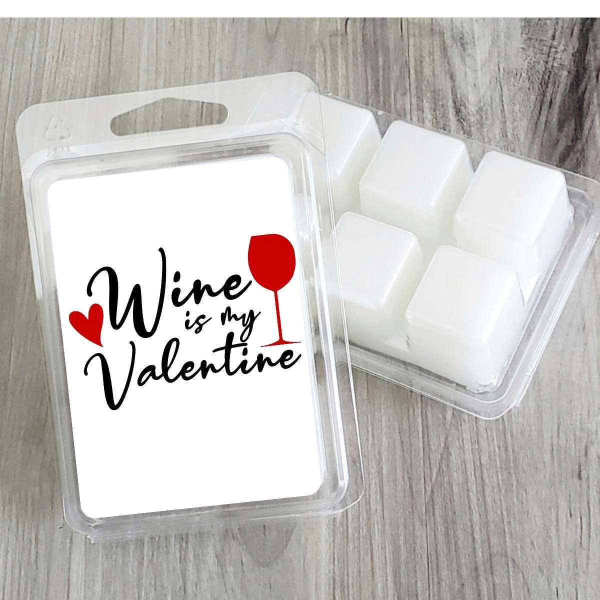 Wine Is My Valentine Valentines Wax Clamshell