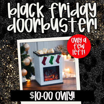 WS - Ceramic Wax Warmer with Halogen Bulb - Christmas - Fireplace