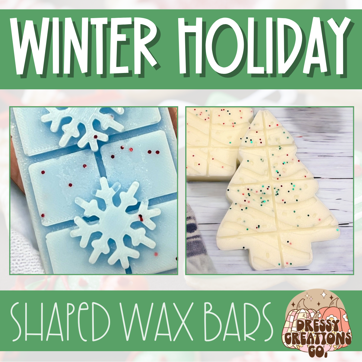 WS - Winter Holiday / Christmas Shaped Wax Bars