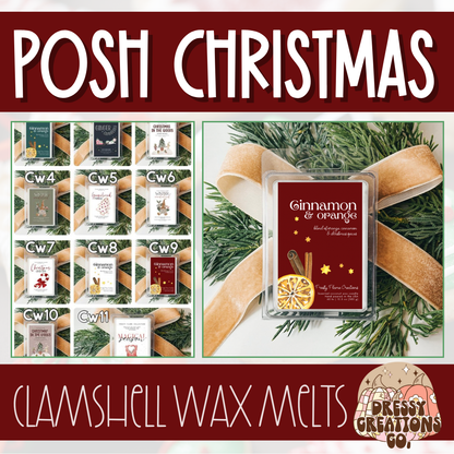 WS - Posh Christmas Themed Clamshell Wax Melts !MOQ 12!
