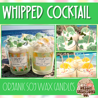 WS - Deluxe 12oz Whipped Cocktail Soy Wax Candle !MOQ 3!