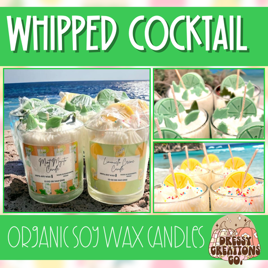 WS - Deluxe 12oz Whipped Cocktail Soy Wax Candle !MOQ 3!