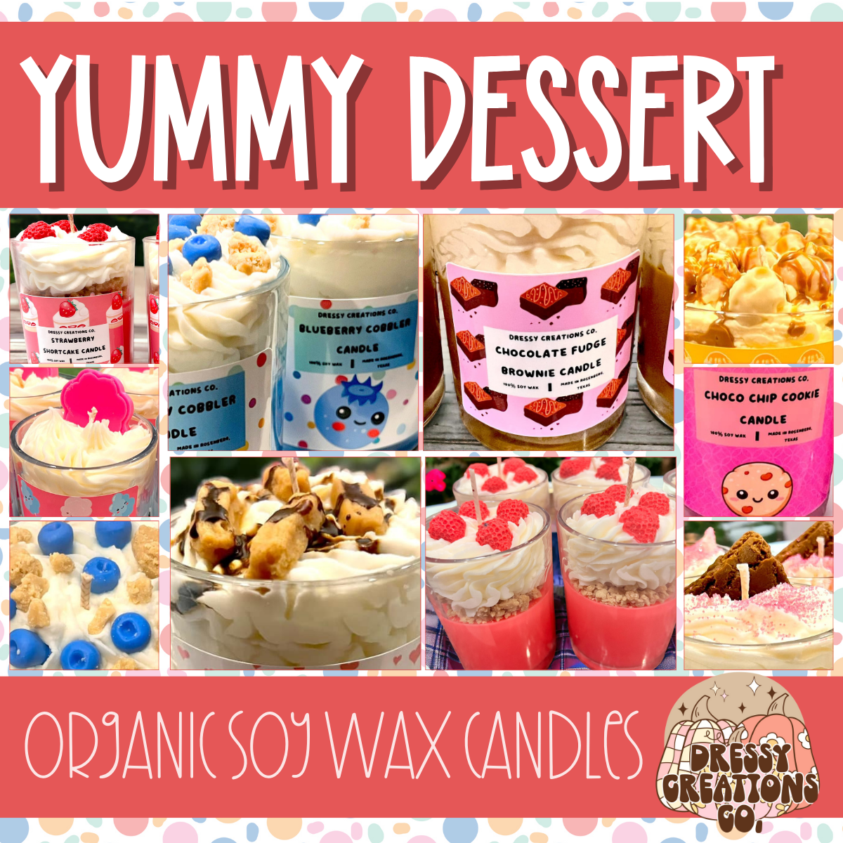 WS - Whipped Dessert Soy Wax Candle (10 Styles) !MOQ 3!
