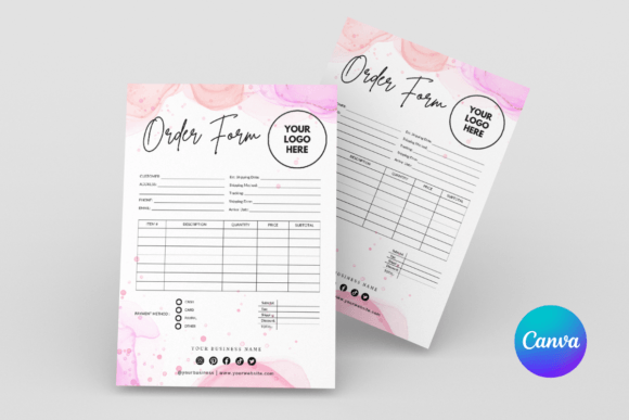 Canva Editable Order Form