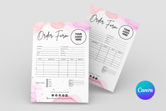 Canva Editable Order Form