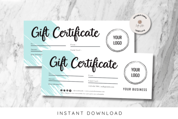 Canva Editable Gift Certificate Template