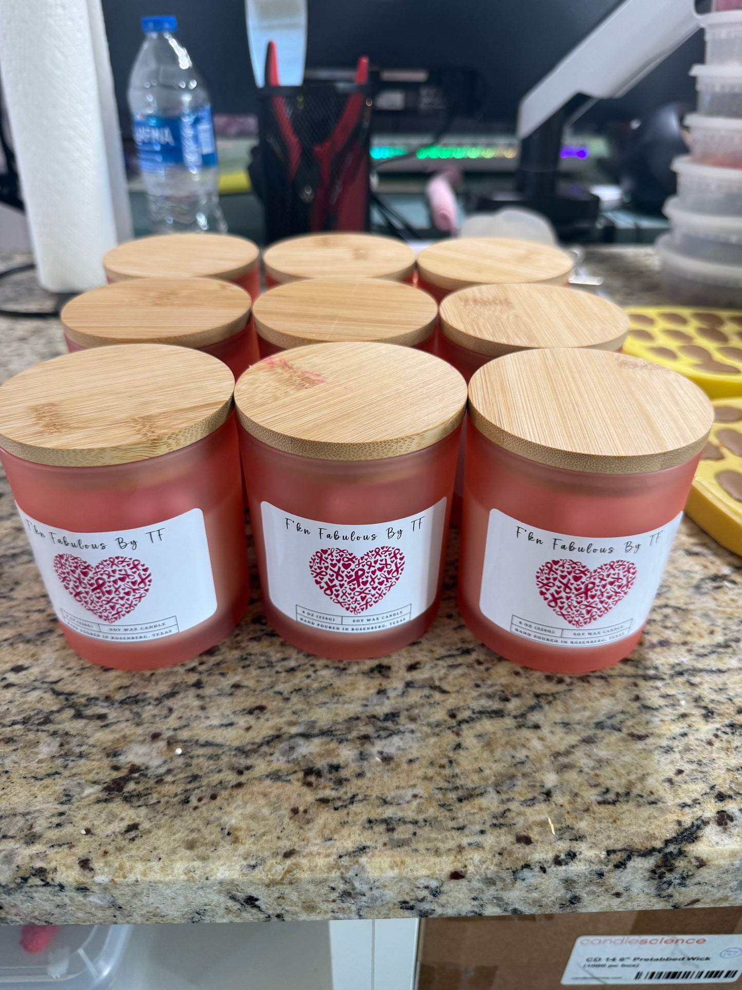 Breast Cancer Awareness Themed Candle ( MOQ 6 )