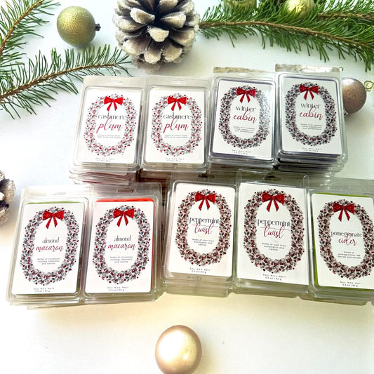 WS - 12 units Clamshell Wax Melt Set - Christmas