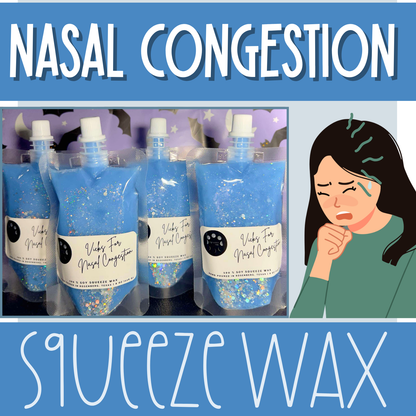 Squeeze Wax - Nasal Congestion Eucalyptus Spearmint Highly Scented Squeeze Pouch Soy Wax (4oz Pouch)