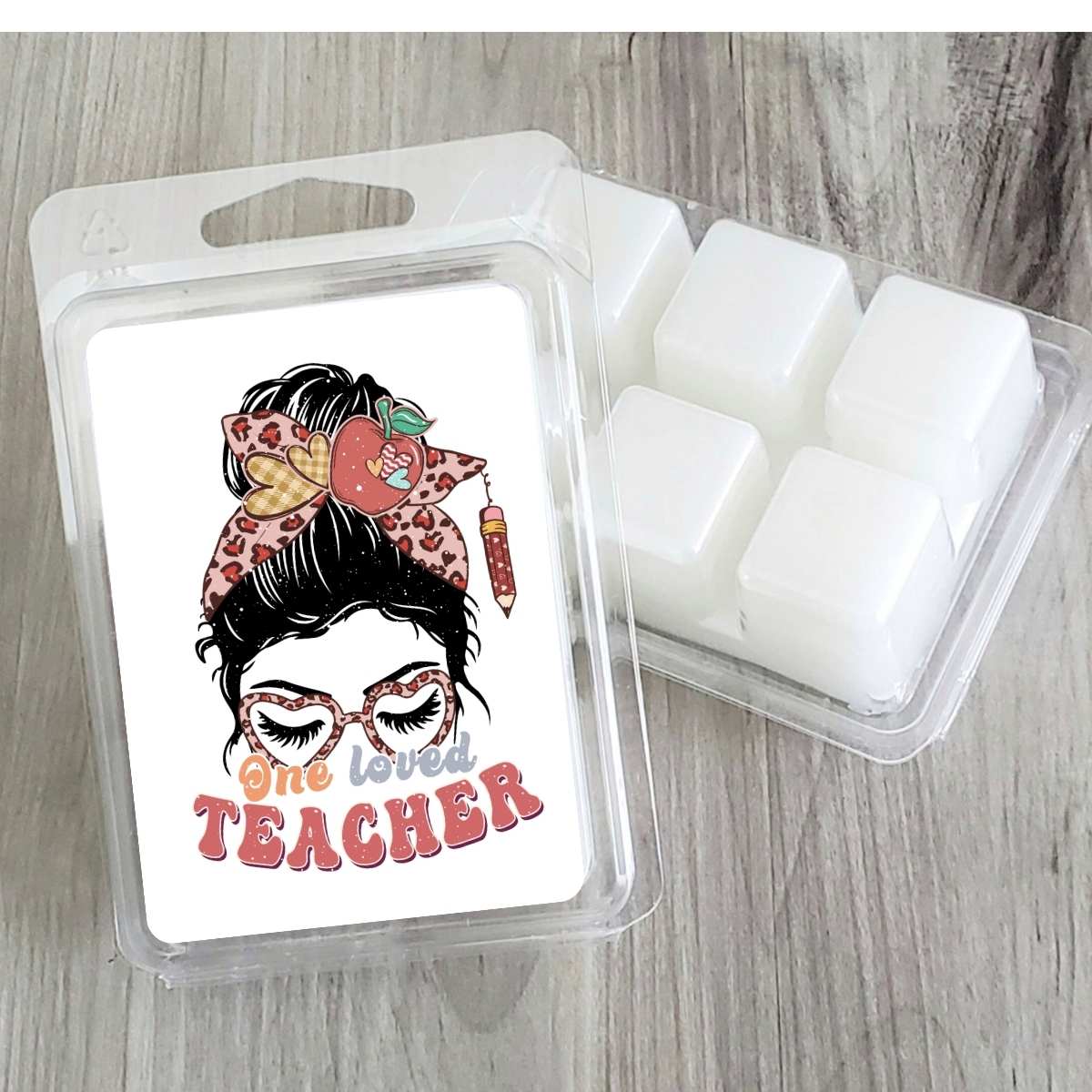 Teacher - One Loved Teacher Leopard Western Valentines Wax Clamshell