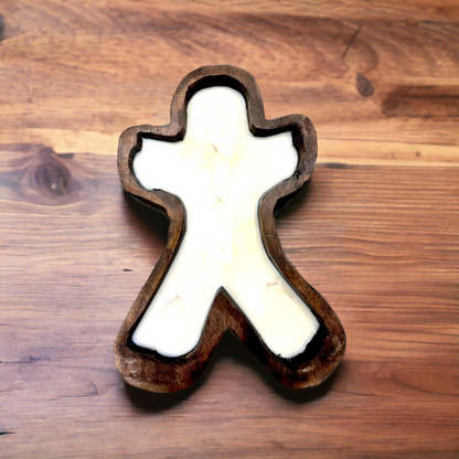 WS - Wooden Dough Bowl Candles - Winter & Christmas !MOQ 2!