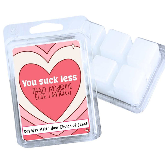 You Suck Less Than Anyone I Know Valentines Wax Clamshell
