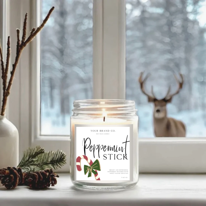 WS - Posh Christmas Candles - Black Lid (3 Sizes Available) !MOQ 12!