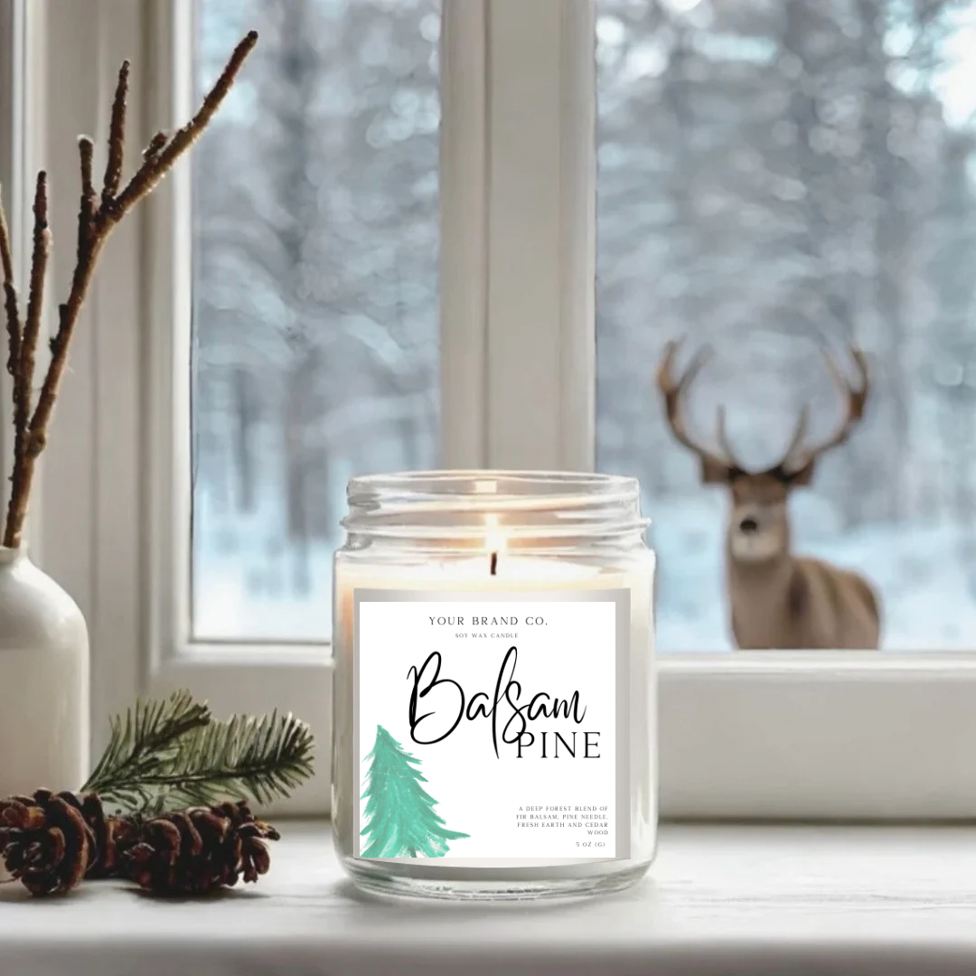 WS - Posh Christmas Candles - Black Lid (3 Sizes Available) !MOQ 12!