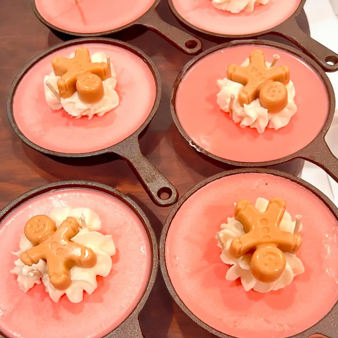 WS - Christmas Dessert Soy Wax Candle - Cast Iron Skillet (Choice of Styles) !MOQ 6!