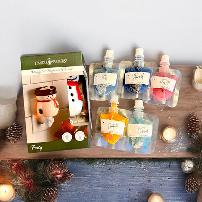 Christmas Snowman Gift Set - Wax Warmer + 5pc Squeeze Wax