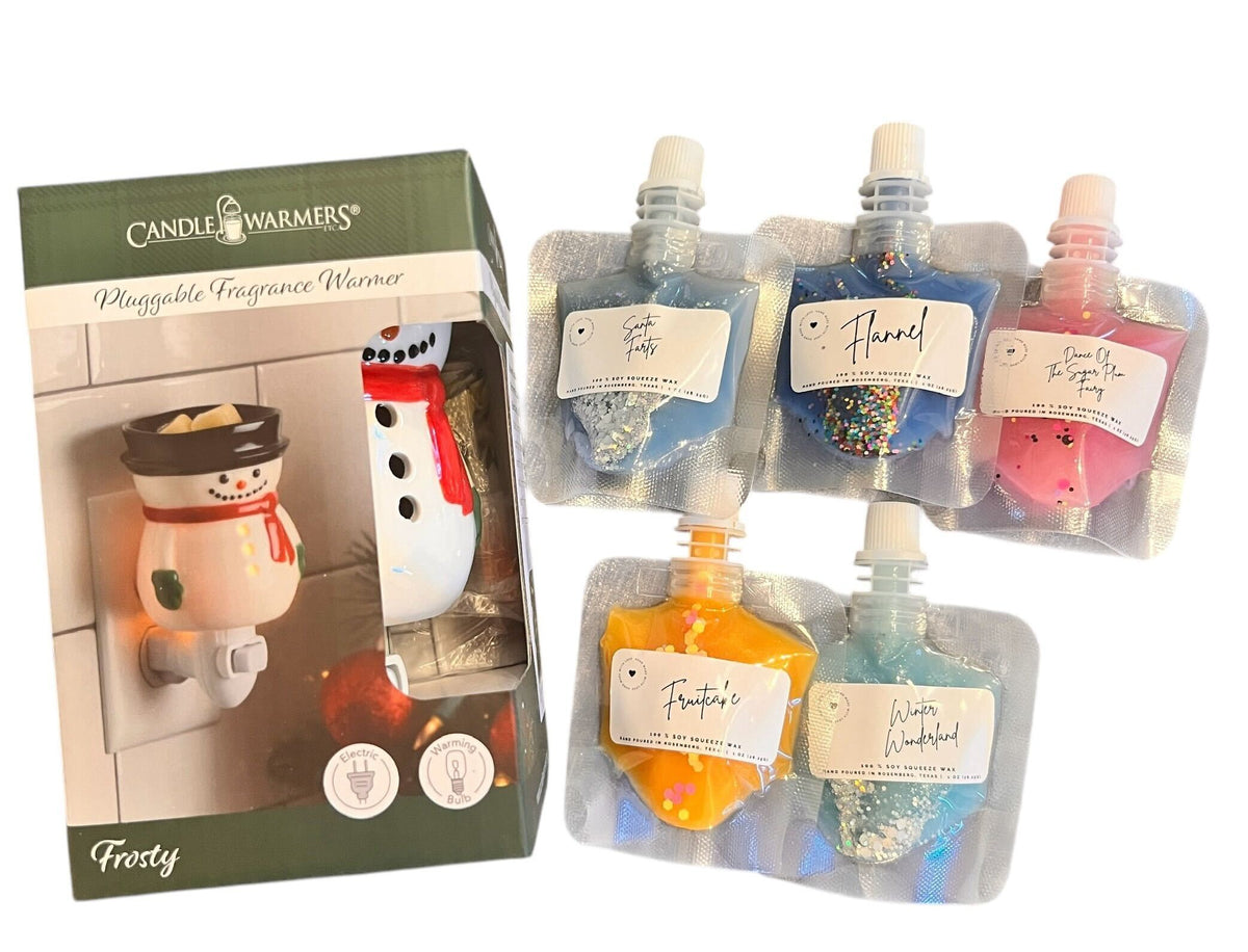 Christmas Snowman Gift Set - Wax Warmer + 5pc Squeeze Wax