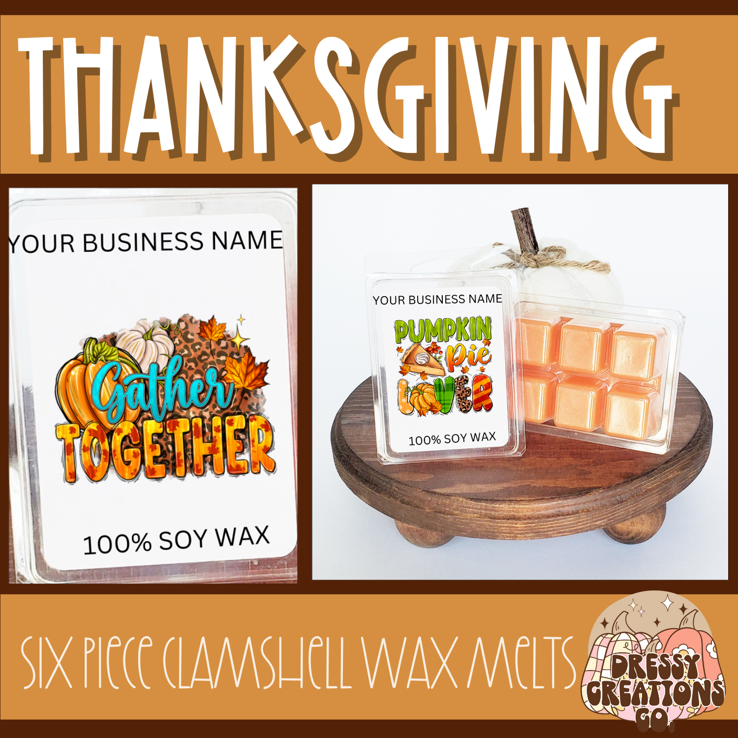 WS - Thanksgiving Clamshell Wax Melts !MOQ 12!