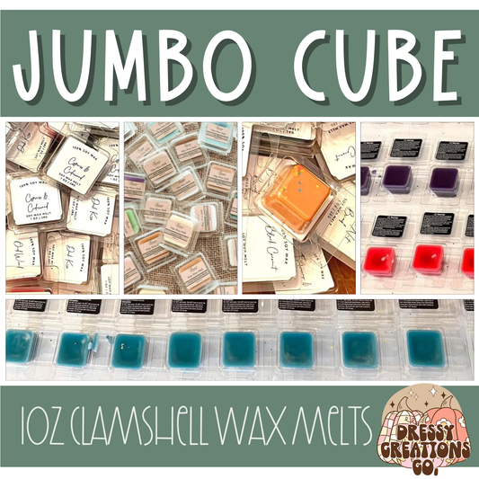 Soy Wax Mini Clamshell - Jumbo 1oz Cube - Assorted Scents !MOQ 12!
